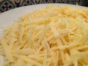 pile of fondue cheese
